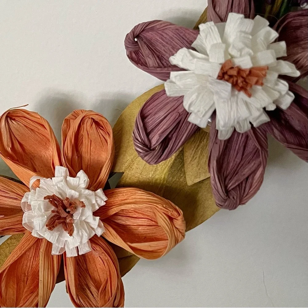 Floral Raffia Wreath